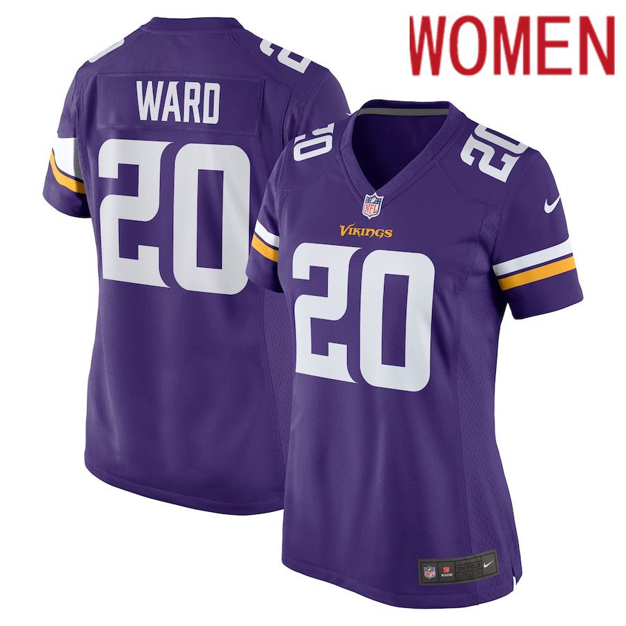 Women Minnesota Vikings #20 Jay Ward Nike Purple Game NFL Jersey